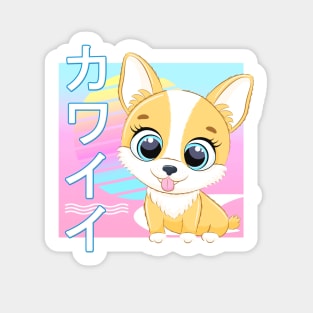 Corgi Dog Kawaii 90s Japanese Retro Sticker